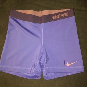 Purple Nike Pro Shorts